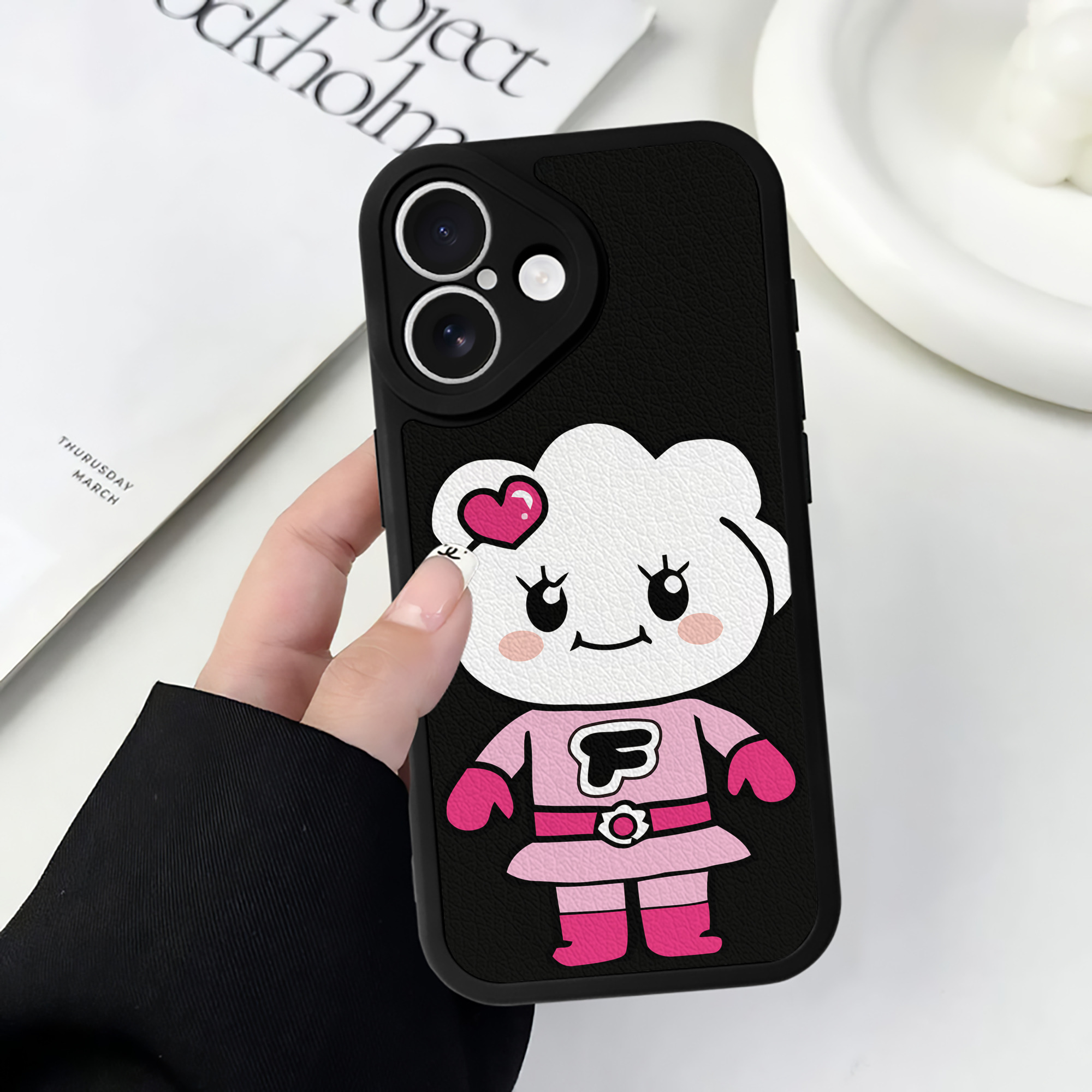 （画像用） アンパンマン Anpanman 【iPhone 16シリーズ対応】シリコンスマホケース（レザー調） 材質：シリコン